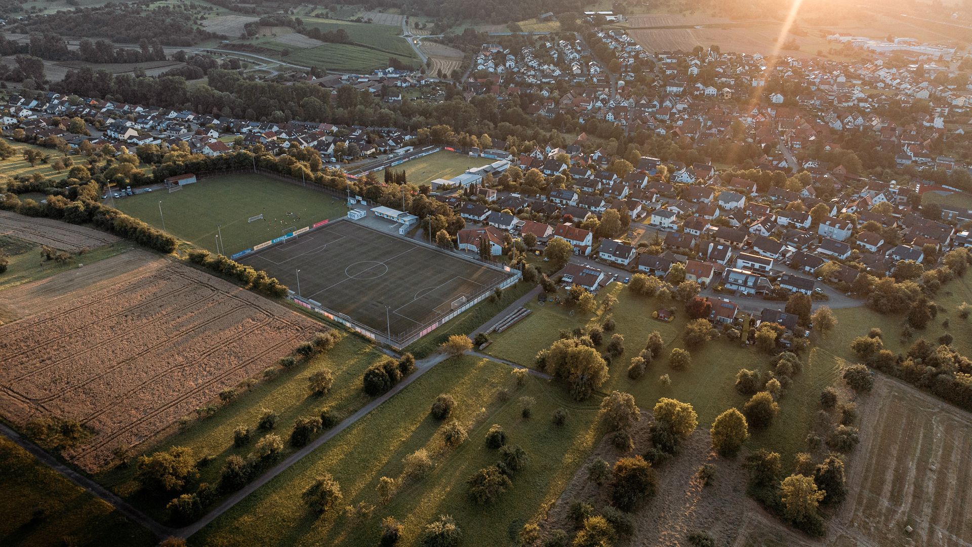 Nöttingen aus der Vogelperspektive