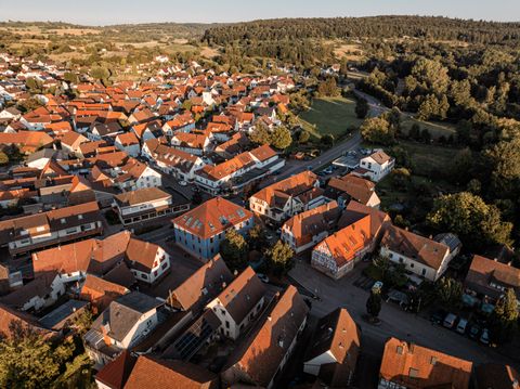 Altes Rathaus Wilferdingen von oben